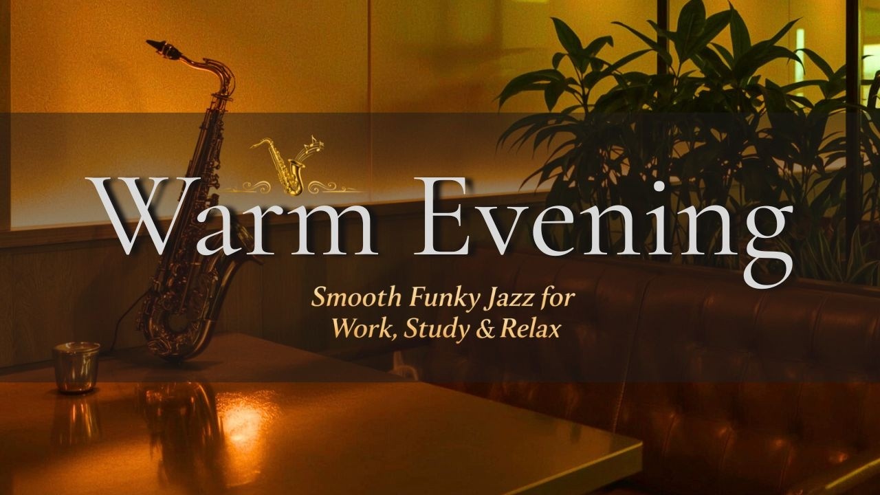 Calm Evening Funky Jazz Sax in a Modern Café | Relaxing Lounge Atmosphere