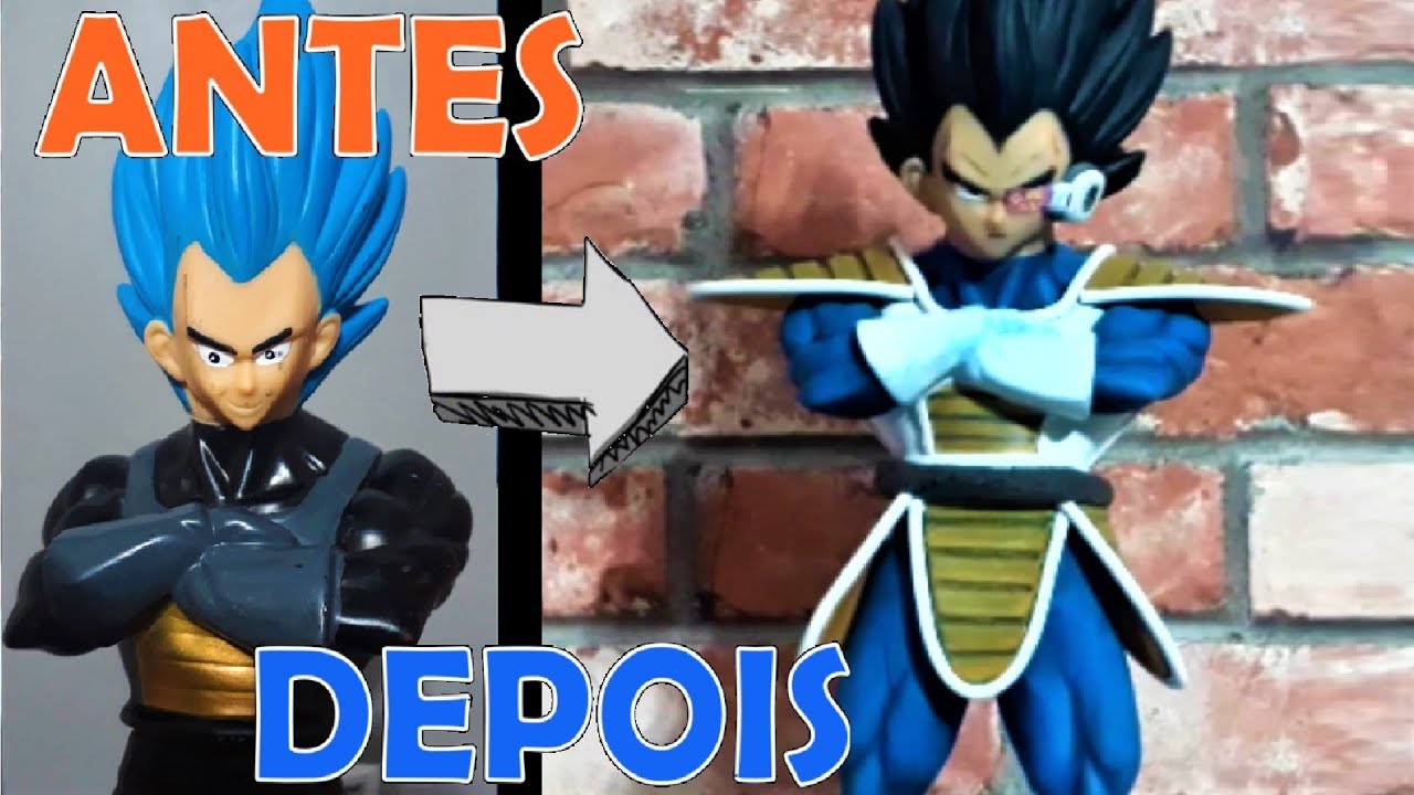MELHOREI UM BONECO DO VEGETA! DRAGON BALL-  TOY MAKEOVER