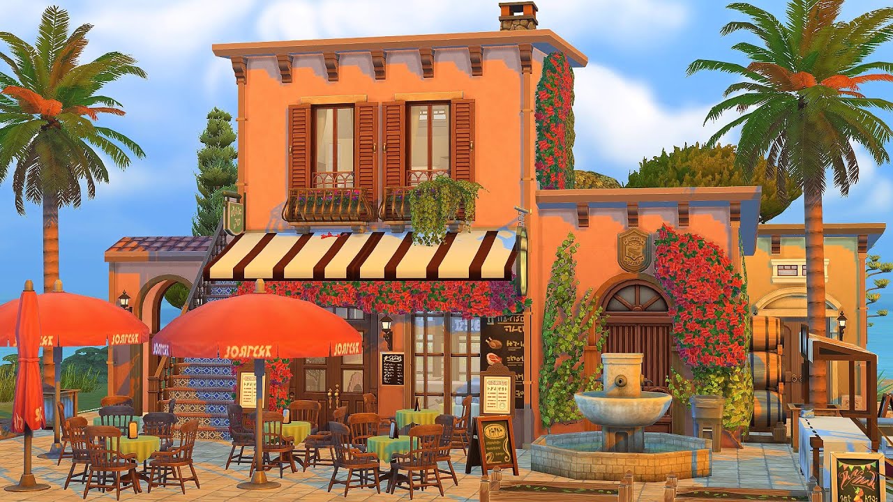 The Sims 4 Speed Build - Pizzeria / no CC
