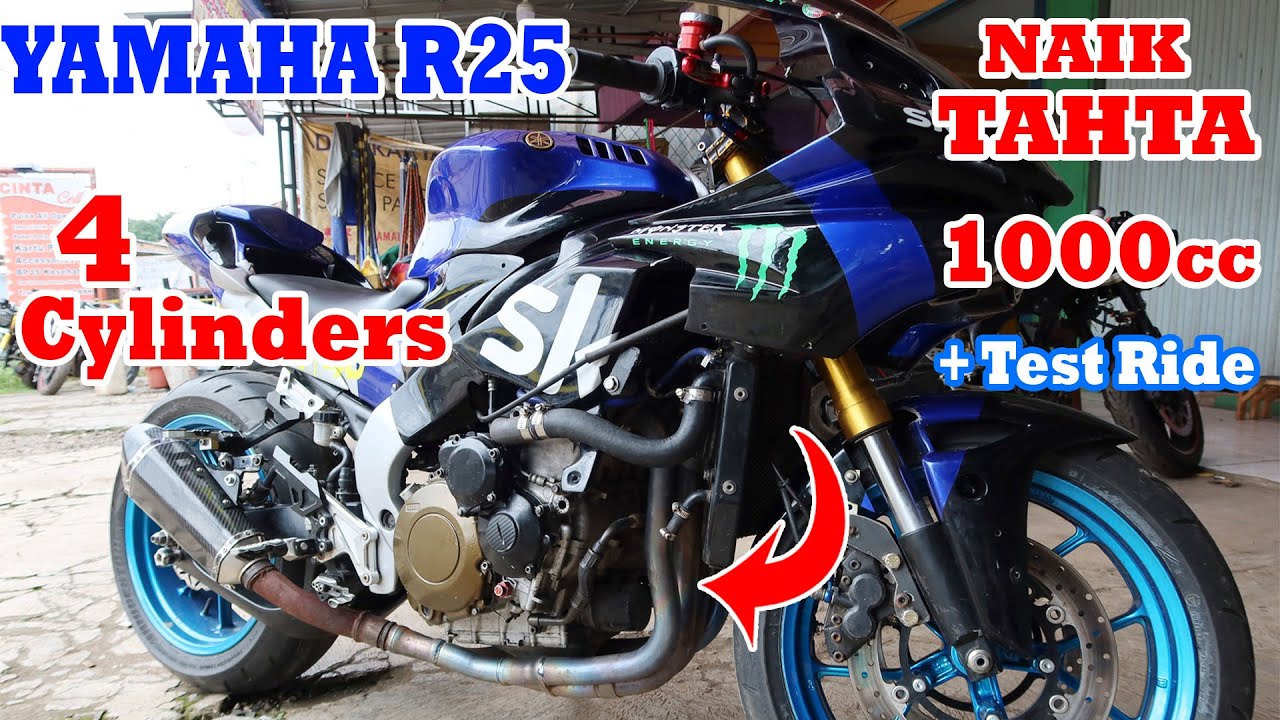 ENGINE SWAP YAMAHA R25 NAIK TAHTA JADI MOGE 4 SILINDER 1000CC