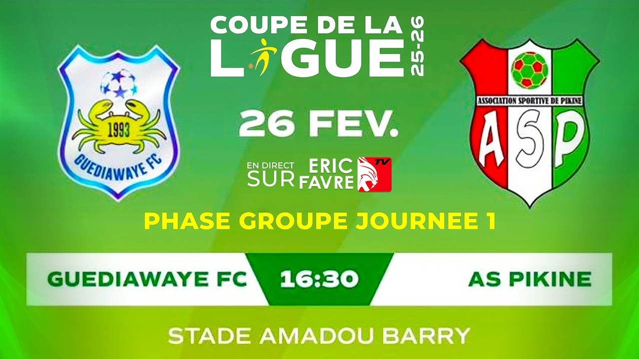 🛑Direct- Guédiawaye FC vs AS Pikine/ 1ère journée Coupe de la Ligue