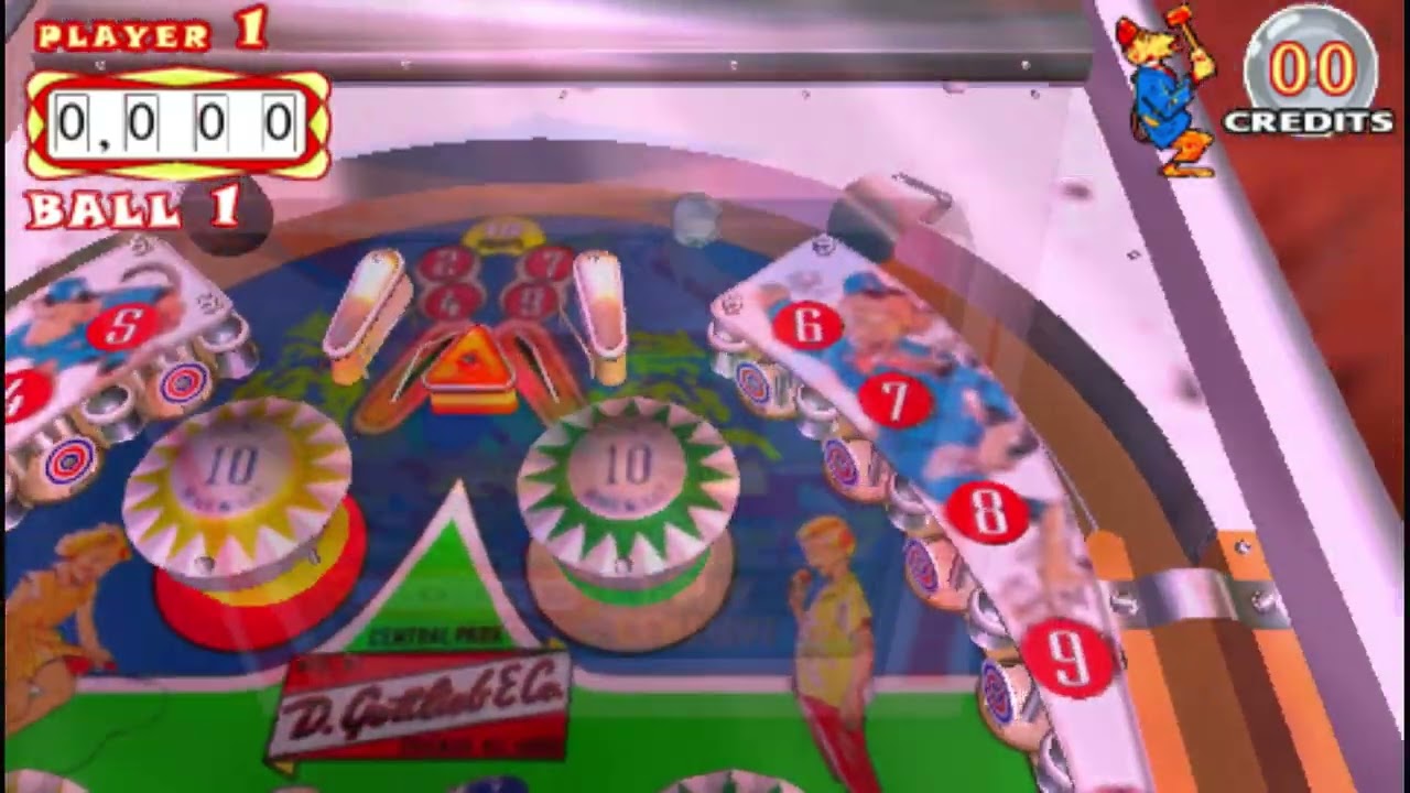 Pinball Hall Of Fame: The Gottlieb Collection Central Park 5 Balls PSP Emulated