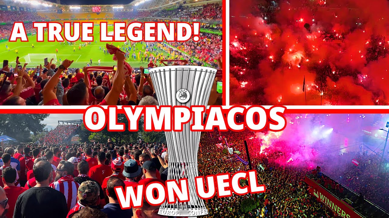 OLYMPIAKOS WON THE CONFERENCE LEAGUE🏆CRAZY SCENES IN GREECE🔥
