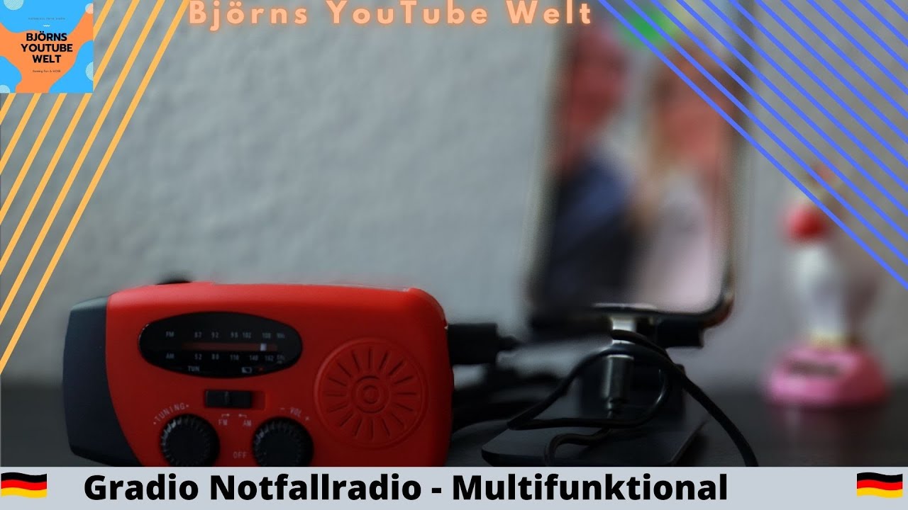 Gradio Notfallradio Powerbank Kurbeldynamo Taschenlampe Radio Backout Stromausfall Solar Unboxing