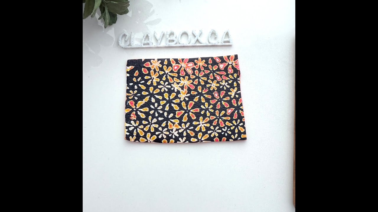 Faux Floral Fabric Mokume Gane with Polymer Clay