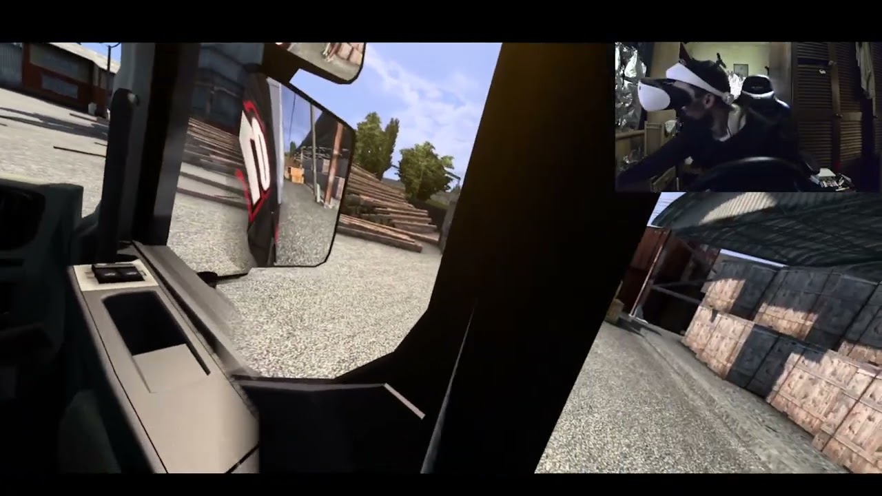 PsVR2 pc Euro Truck Simulator 2 VR gameplay
