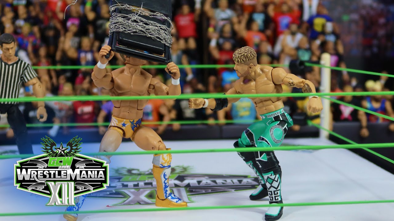 Хардкорный матч! Уилл Оспри против Коты Ибуши — матч фигурок WWE GCW Wrestlemania 12