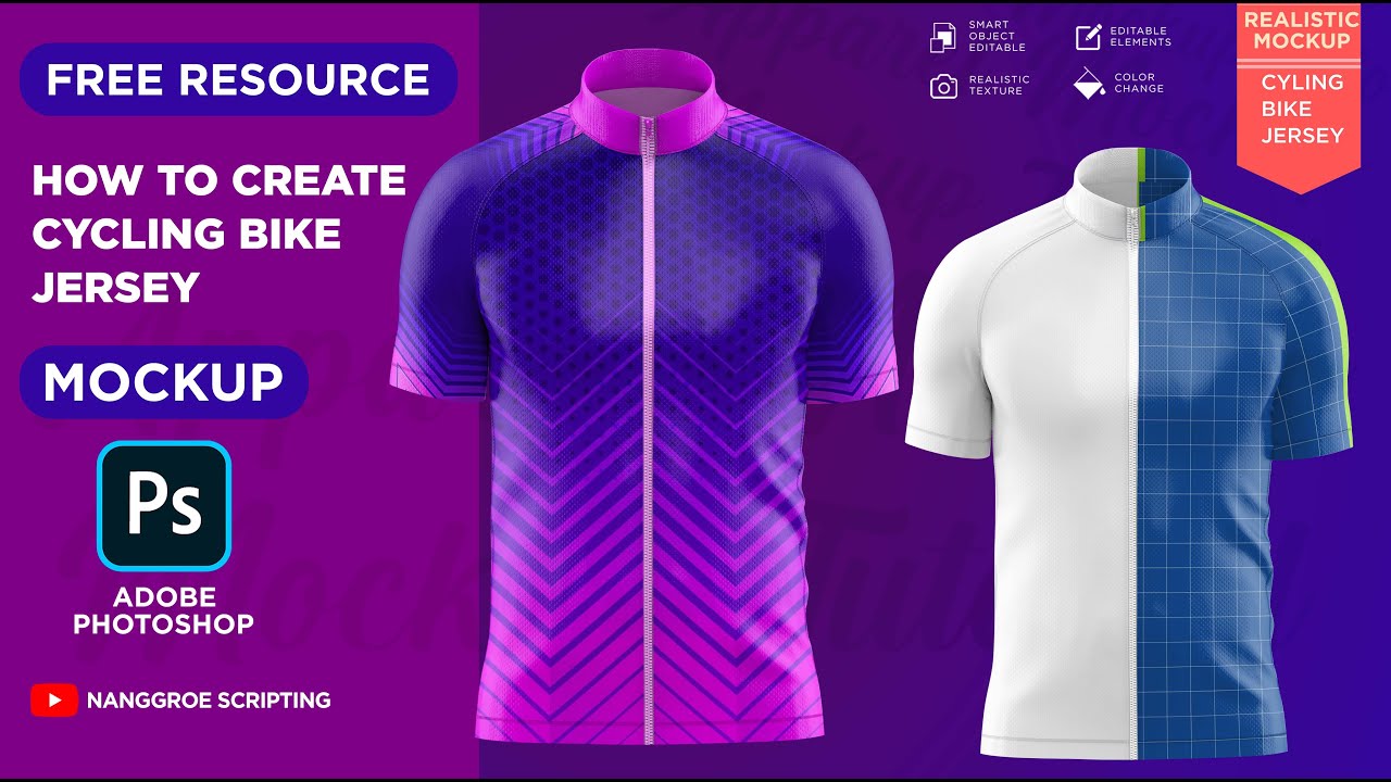 How to Make Mockup Jersey Cycling using Adobe Photoshop | Photoshop Mockup Tutorial