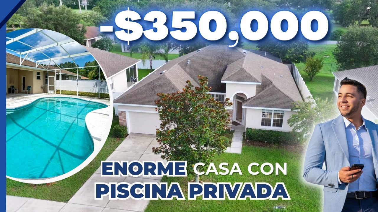 HERMOSA CASA con PISCINA PRIVADA! A un precio ECONÓMICO! Cerca De ORLANDO, FL!