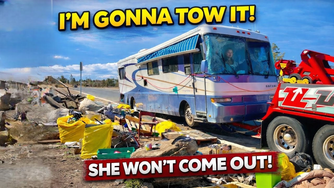 Squatter takes over abandoned RV...  Until I take it away!