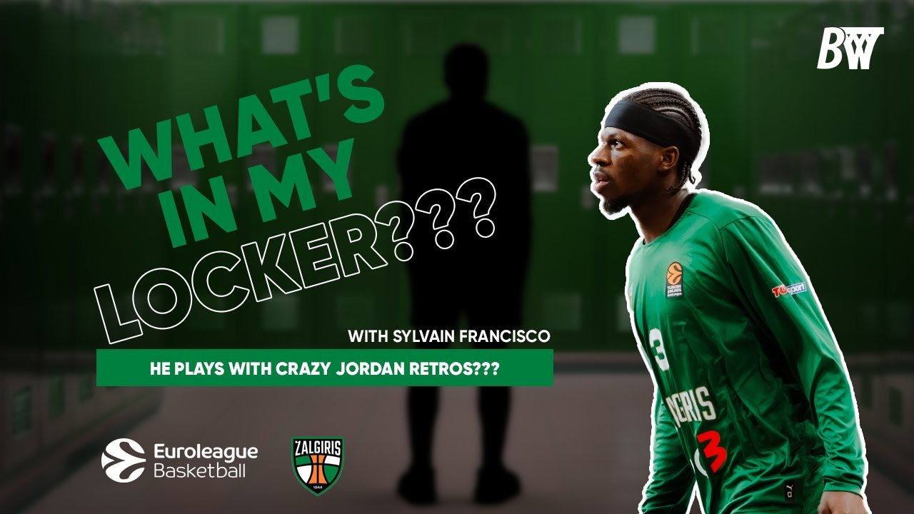He plays with crazy Jordan Retros??? What's in my locker? | ft. Sylvain Francisco - EP. 3