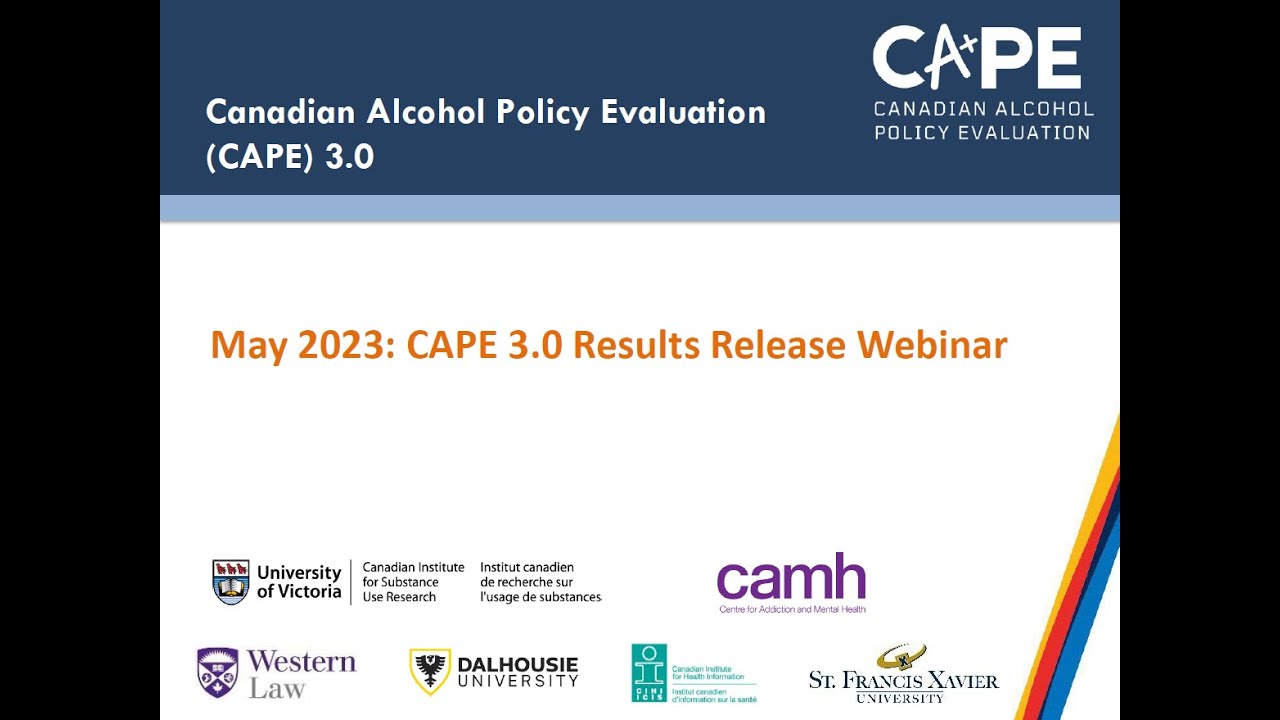 Canadian Alcohol Policy Evaluation (CAPE) 3.0: Results release webinar