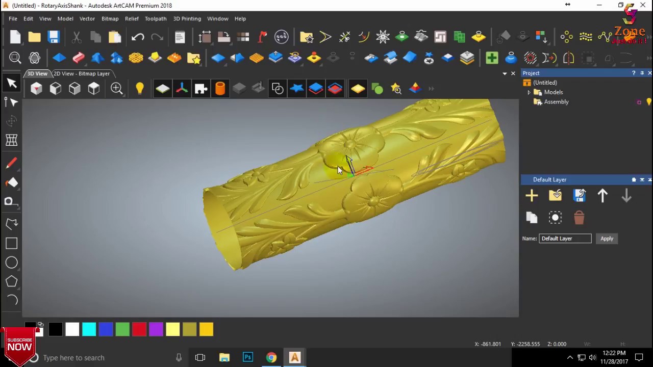 How to make a Rotary Design in Artcam 2017