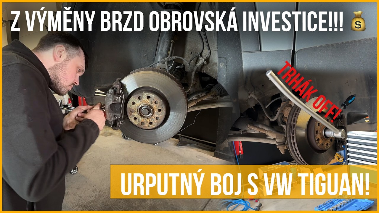 Z běžn&eacute; opravy brzd, Obrovsk&aacute; Investice 🔧 VW TIGUAN TSI 4x4 + R&aacute;dio jak pes #bezkomprese