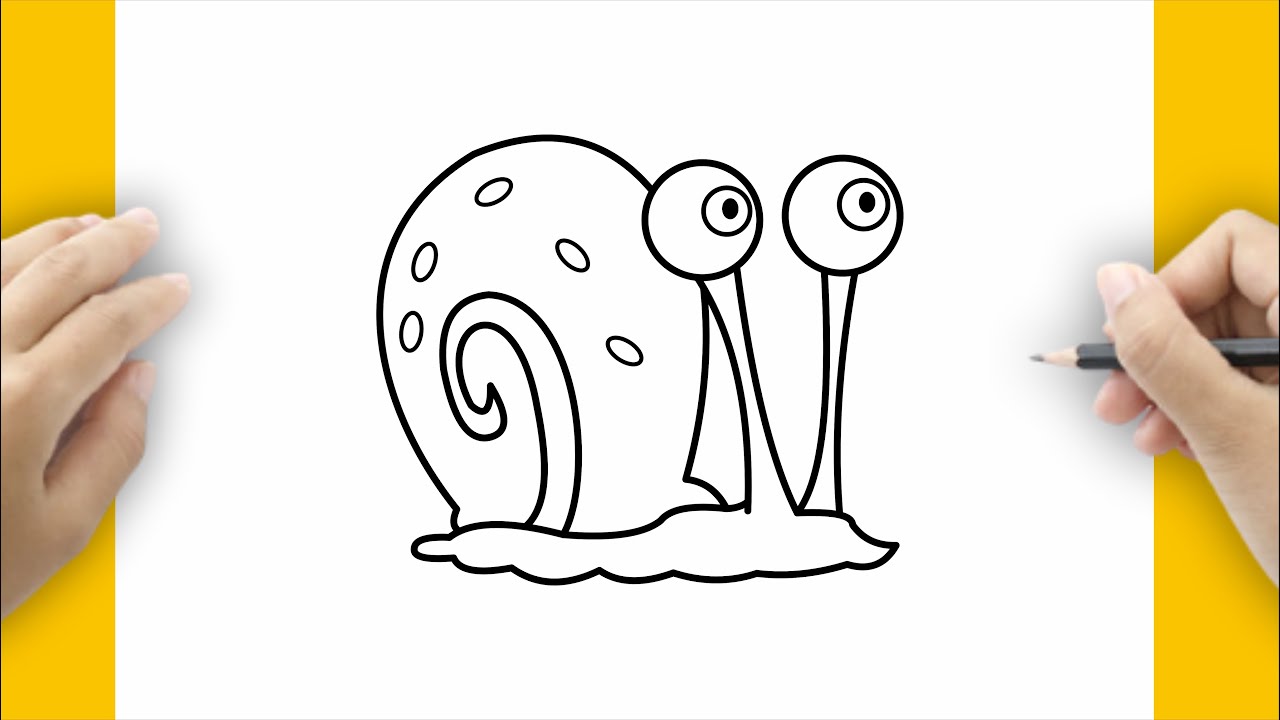 HOW TO DRAW GARY FROM SPONGEBOB