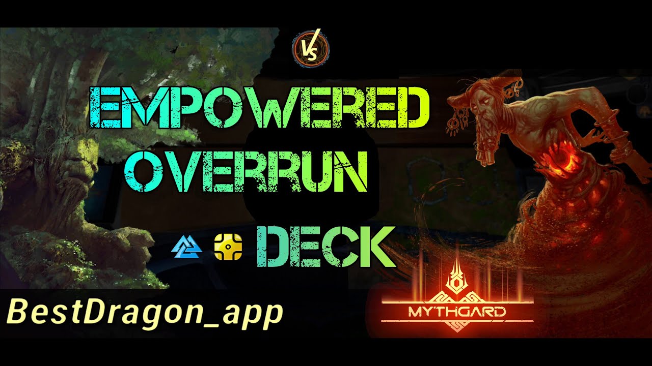 Empowered overrun deck vs Raging Sandstorm - Mythgard gameplay