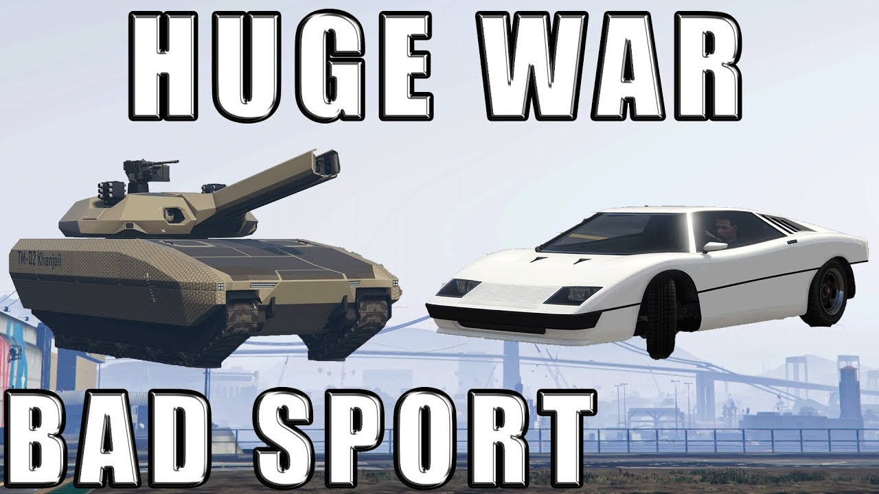 HUGE War With Tryhards In Bad Sport | Gta 5 Online