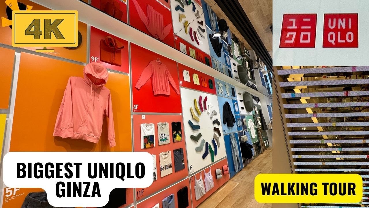 BIGGEST UNIQLO GINZA STORE | TOKYO | JAPAN WALK TOUR | 4K