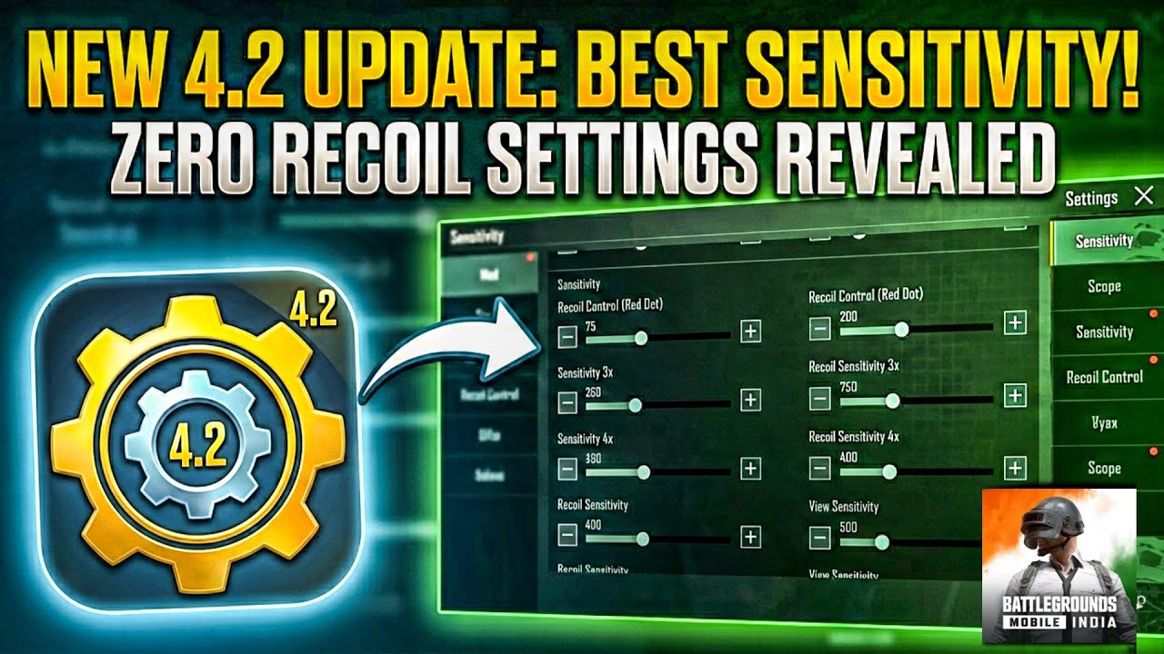 New 4.2 Update: Best BGMI Sensitivity & Settings for All Devices 🎯