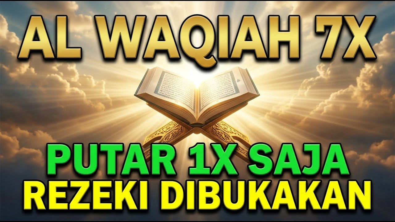 Dengar Surah Al Waqiah 7X Sekali Putar Rezeki Datang Berlimpah