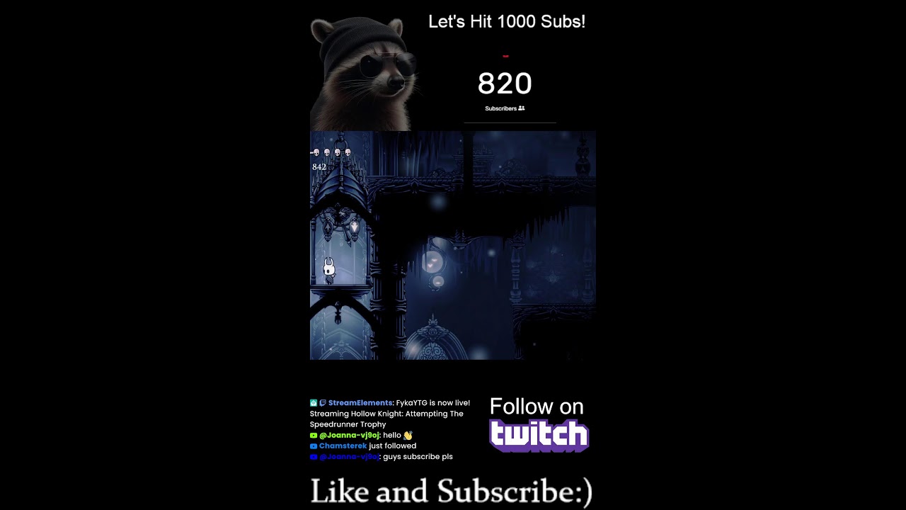 *1000 SUBS GRIND* HOLLOW KNIGHT Speedrun Trophy