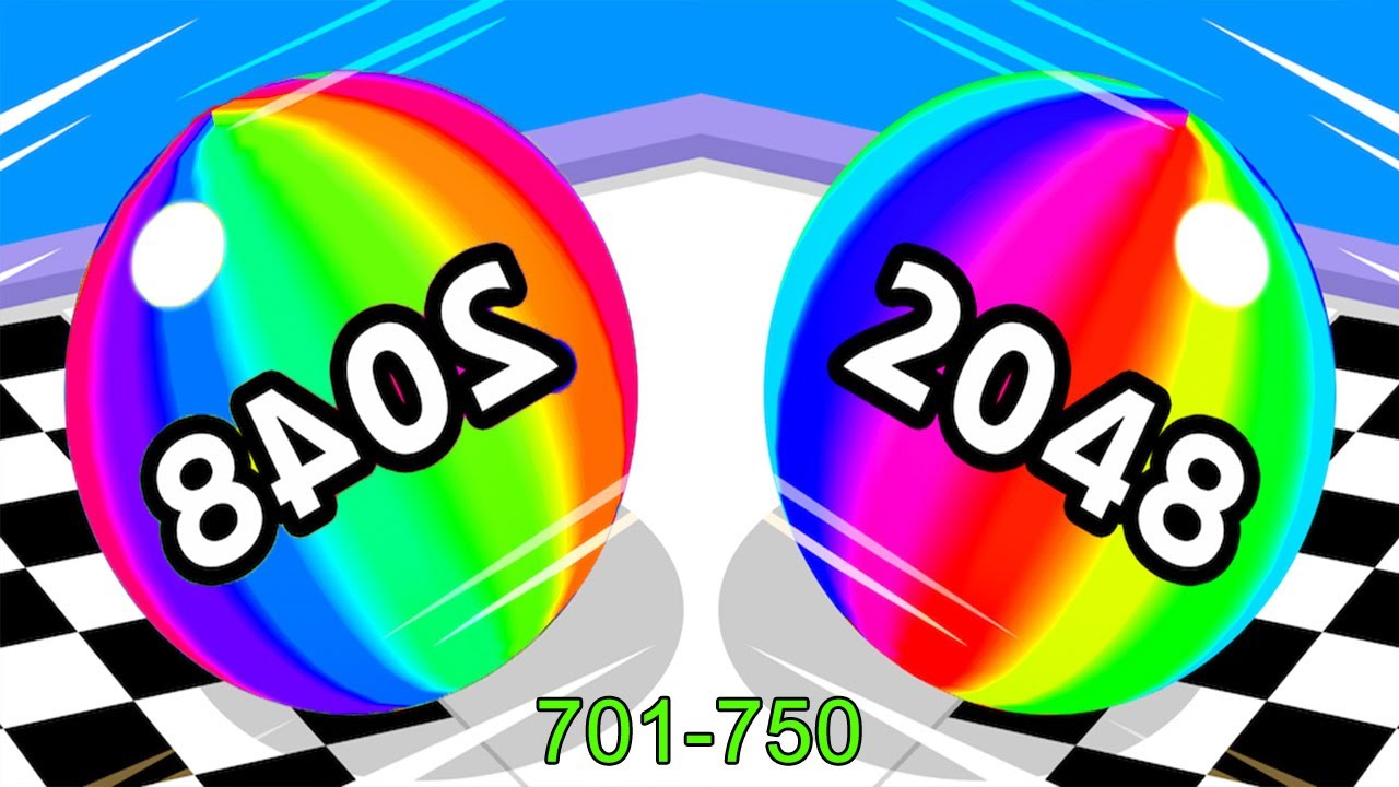 Ball Run 2048 Android iOS Mobile Gameplay Walkthrough Level 701-750