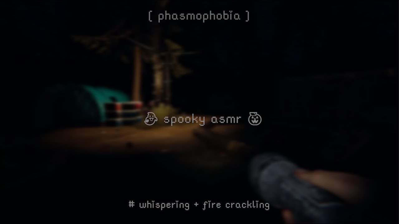 ASMR phasmophobia whispers & cozy fire sounds for sleep 👻🔪 [gaming asmr]