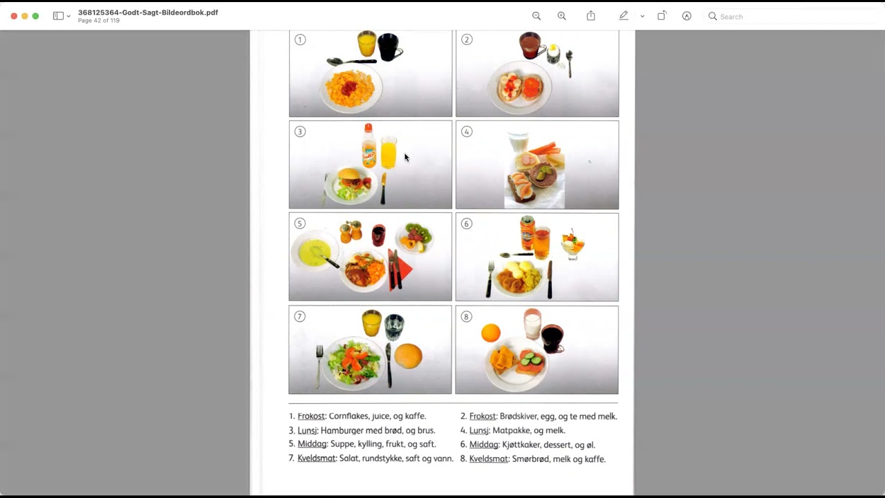 Norske m&aring;ltider (Norwegian meals)