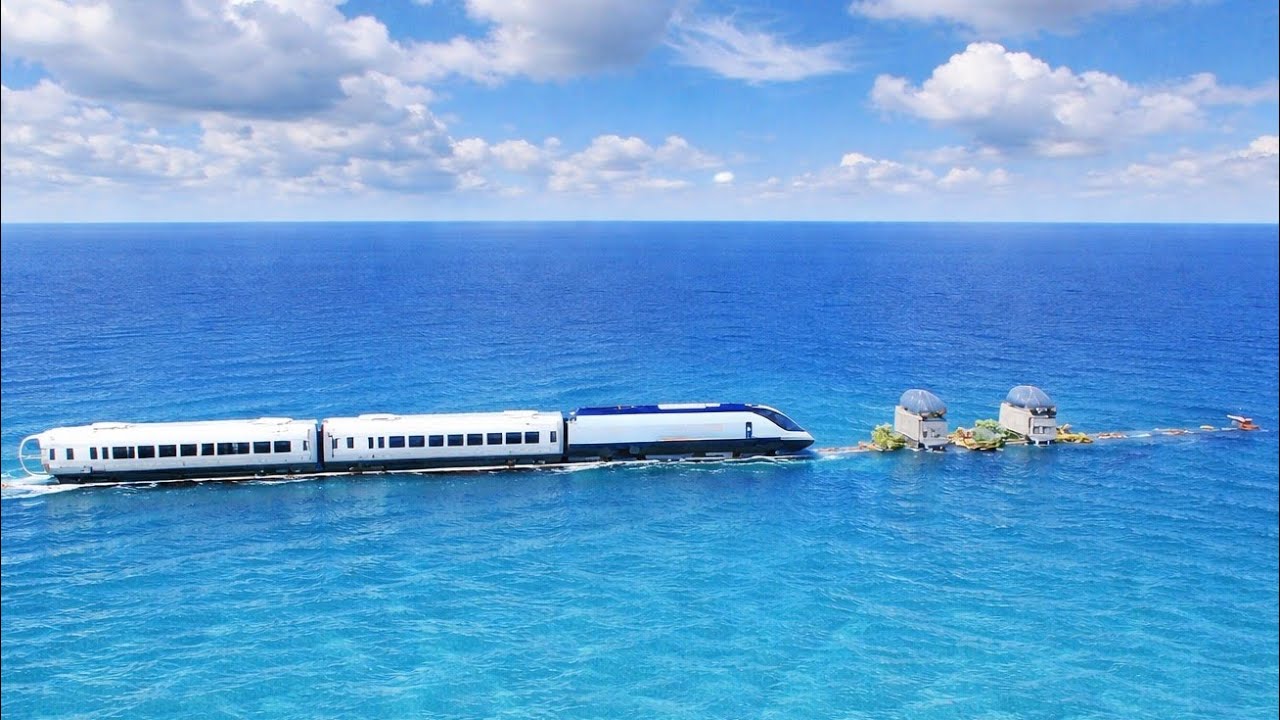 Train Driving Across the Sea! 😱 Unreal Water Bridge 