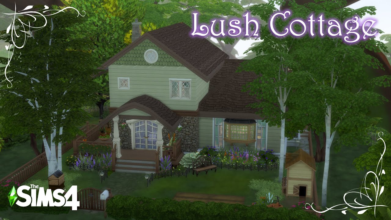 Lush Cottage | Sims 4 Relaxing Longplay Build  😌 | No Commentary | No CC