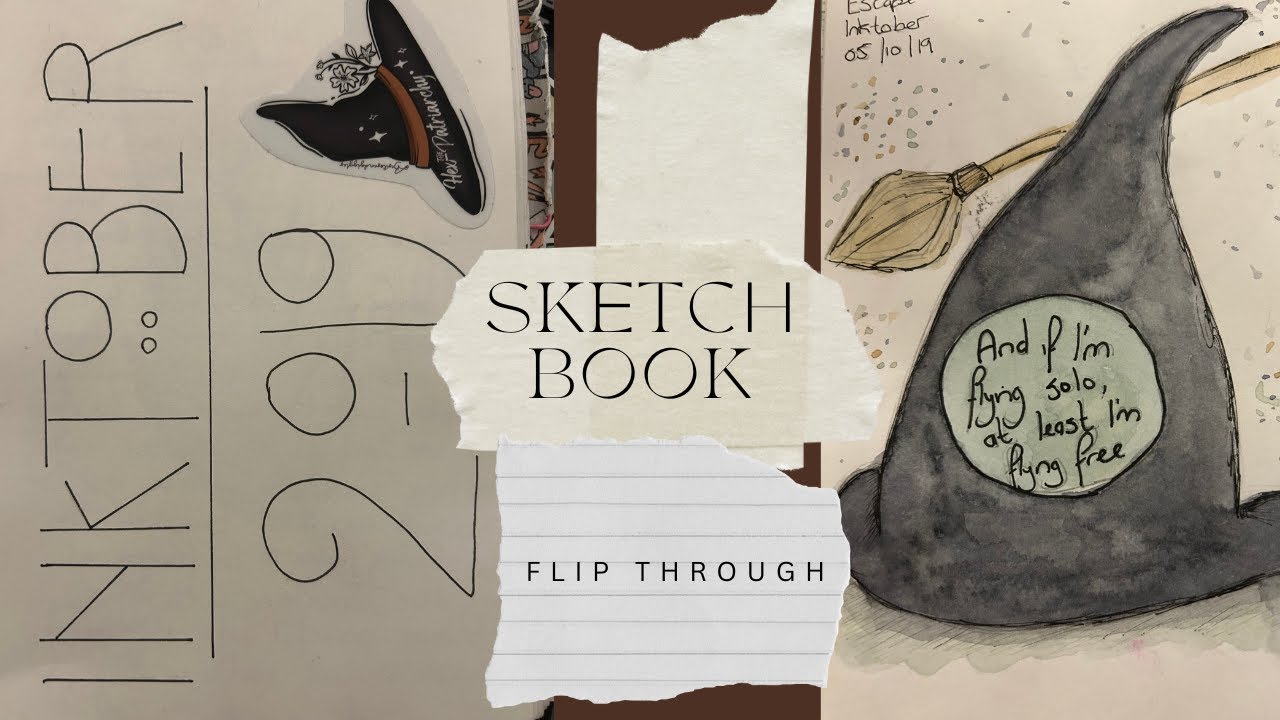 Inktober 2019 Sketchbook - Flip Through - No Talking