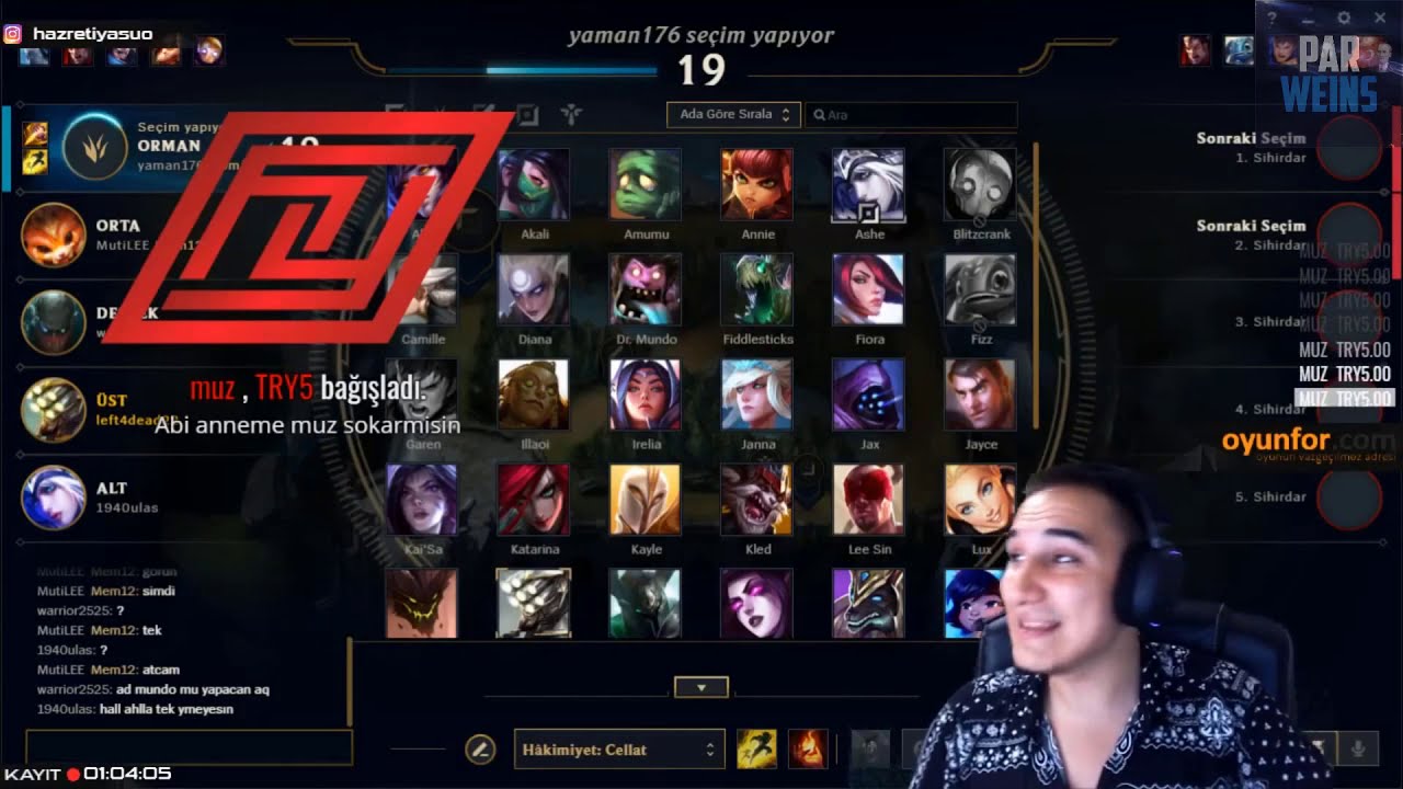 Hz Yasuo Yayından Kesitler (ANNEME MUZ SOK TROLL DONATE, MANAV MUSTAFA)