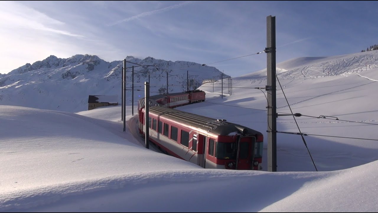 Matterhorn Gotthard Bahn und viel viel Schnee-Eisenbahn,Züge