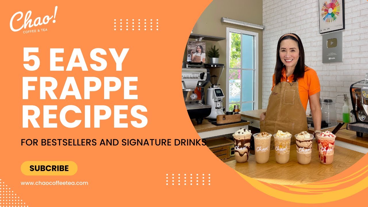 CAFE RECIPES: 5 EASY FRAPPUCCINOS USING ESPRESSO SHOTS IN 22OZ CUPS