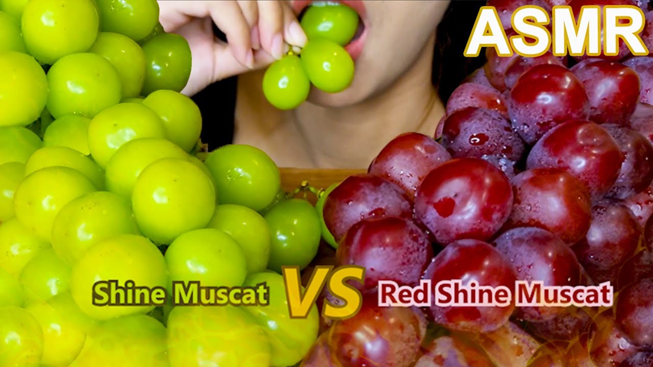 ASMR ANGGUR SHINE MUSCAT VS RED SHINE MUSCAT | HADIAH JIN HYUNG UNTUK ULTAH JUNGKOOK💜JAPANESE GRAPES