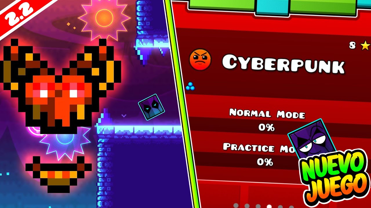 !!!JUGANDO EL NUEVO JUEGO DE GEOMETRY DASH!!! | Geometry Dash 2.2
