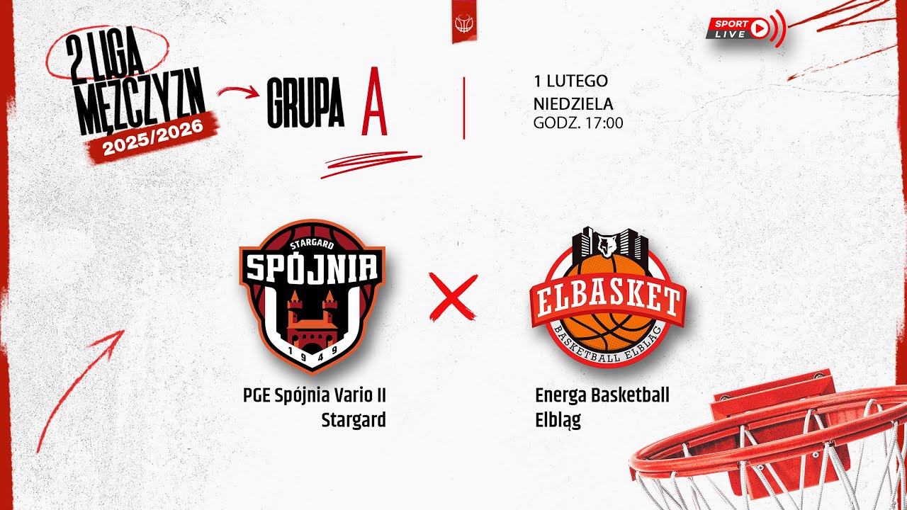 PGE Spójnia Vario II Stargard - Energa Basketball Elbląg (2 LM)
