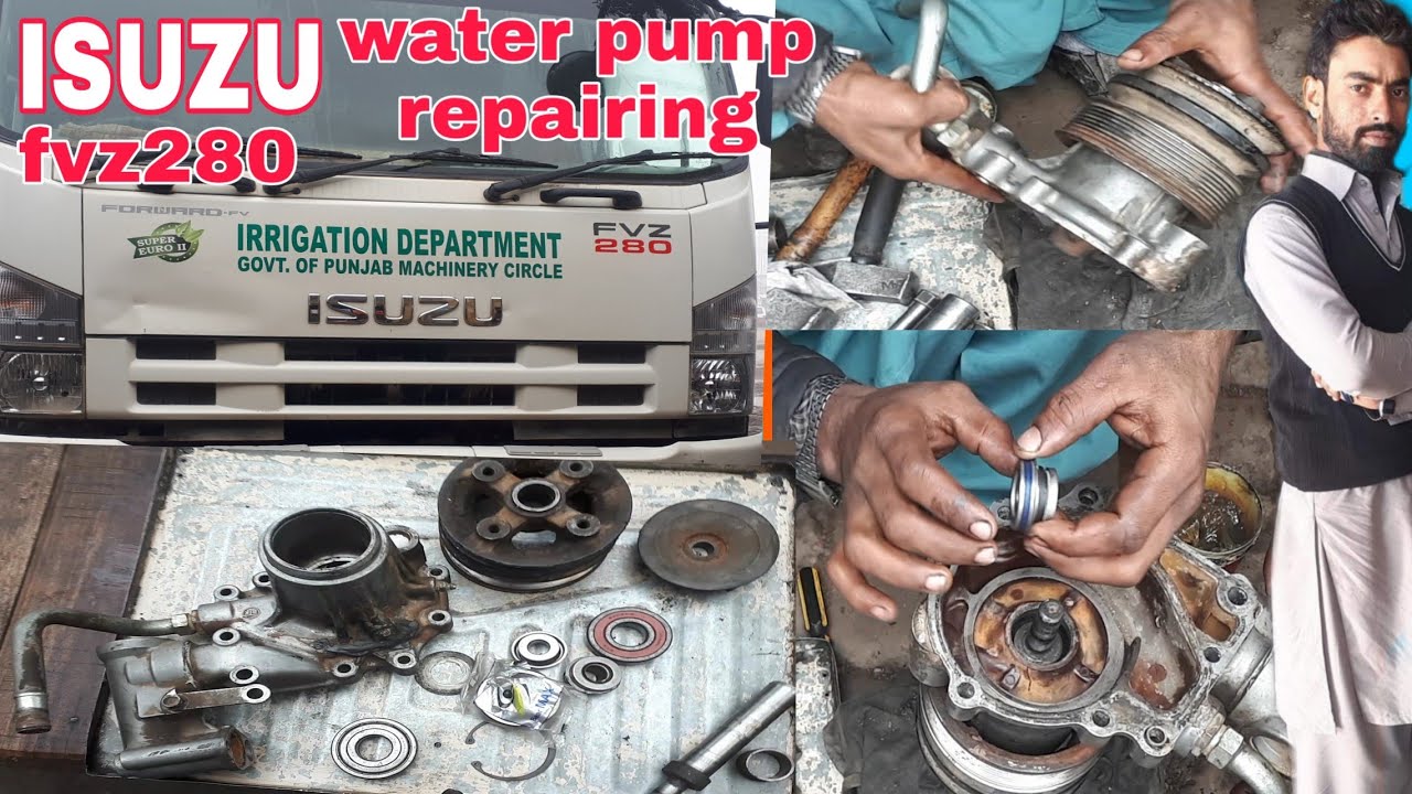 ISUZU fvz280 water pump complete repairing