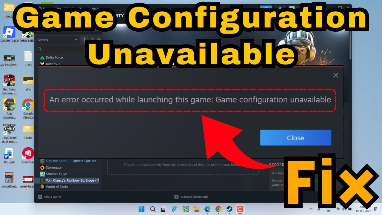Настройки игры Steam недоступны.