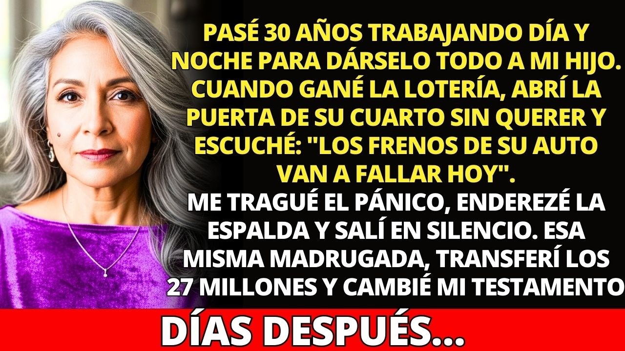 Gané 27 millones en la lotería y escuché a mi hijo planeando un 