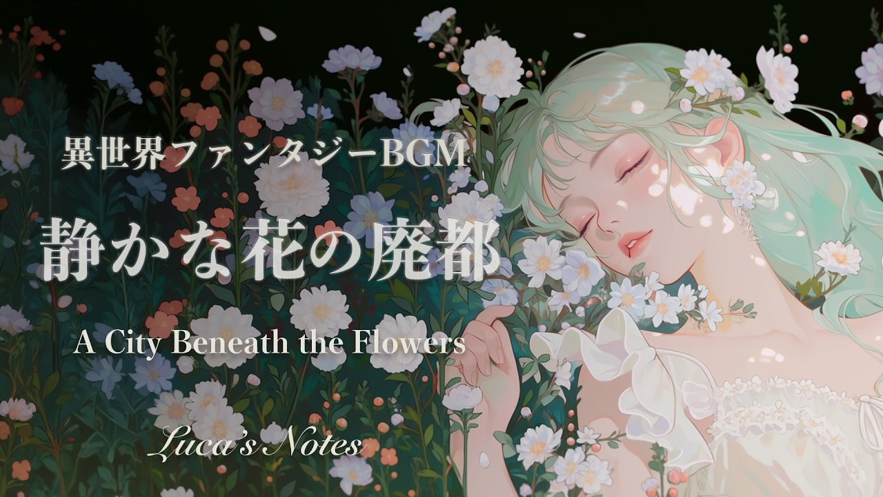 【異世界ファンタジーBGM】花に覆われた静かな廃都 ― 睡蓮の庭のClassic Ambient BGM for Study & Relax【2時間】