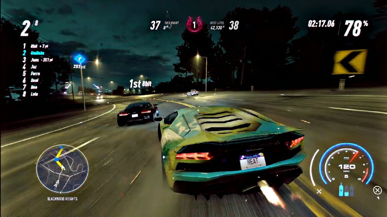 Need For Speed Heat Night Race Gameplay|| smooth, GmBaba #automobile #needforspeed #gaming 