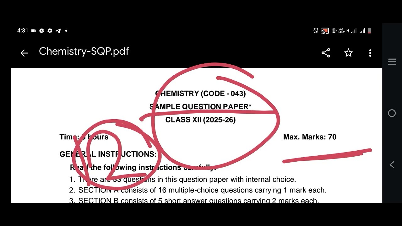chemistry paper leak 2026 | class 12 chemistry paper leak | 28 february chemistry paper leak 