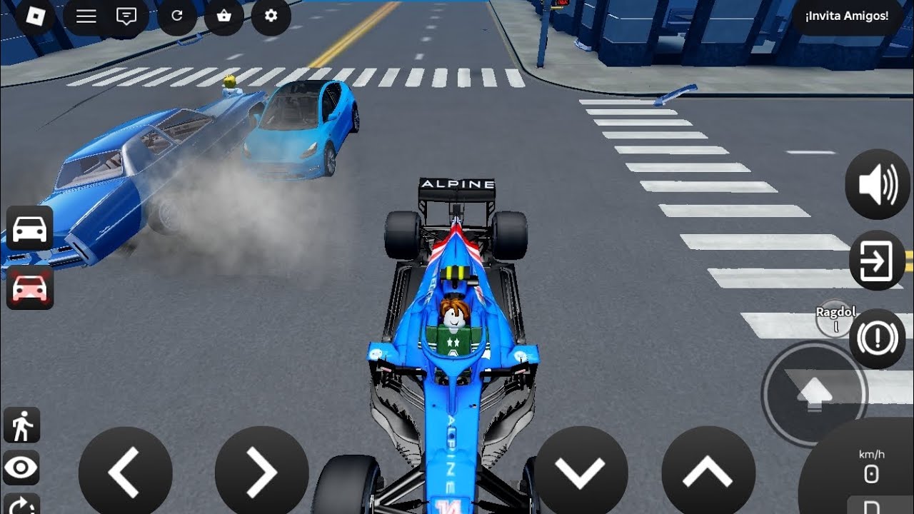 Jugando:accidente de choque/coche