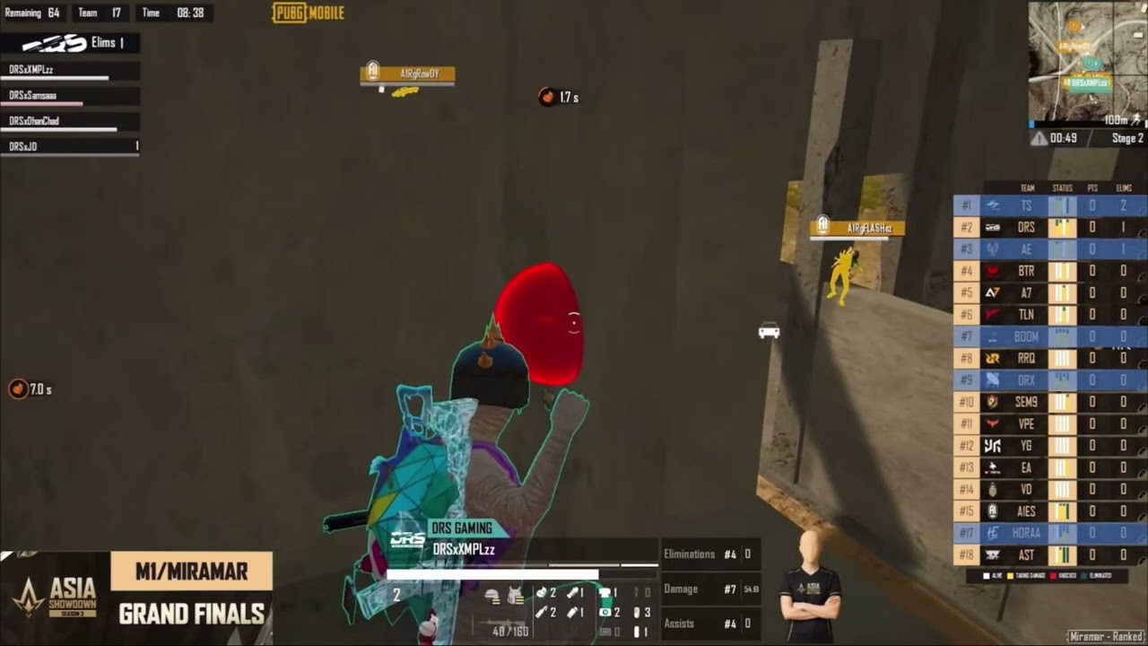 Deathstorm Plays 1v4 Against DRS ! #a1#a1esports#deathstorm#pubgmobile#esports