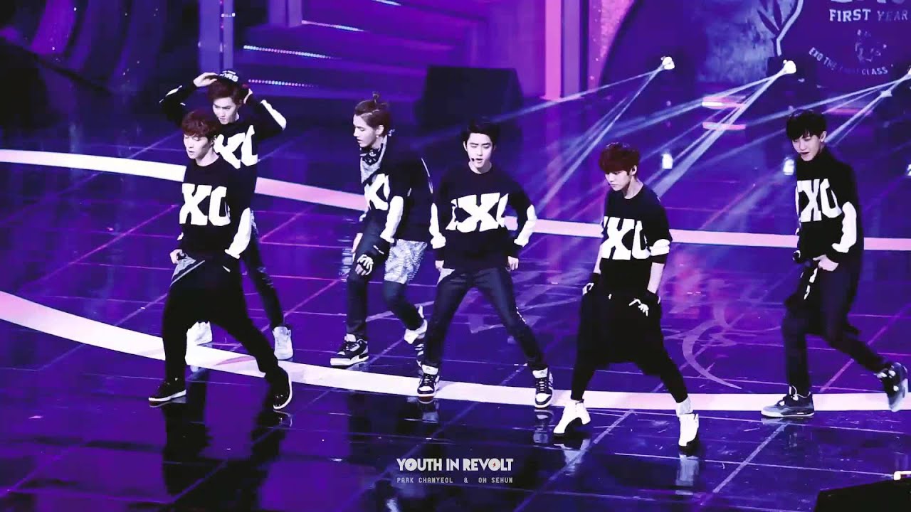 140116 GDA - EXO: DUBSTEP INTRO + 으르렁 (GROWL) (FULL SHOT)