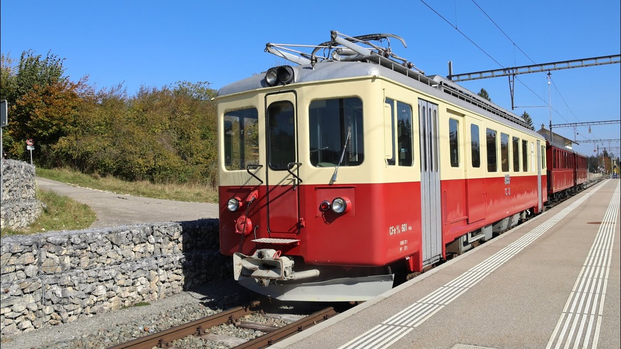 Eurovapor/CJ Historic, Impressionen der Fahrt in den Jura, Uhrmacherzug von La Traction, 18.10.2025