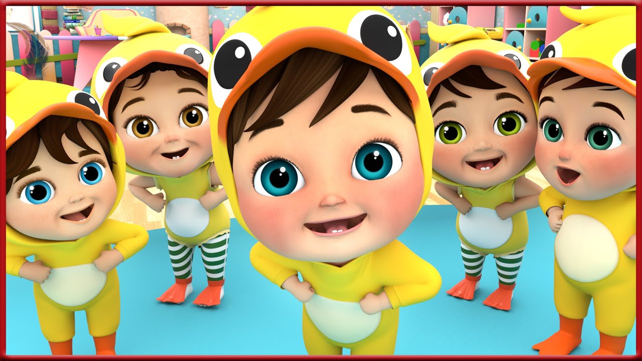 Six little ducks Learning to Swim 🐣 🐥 🦆 | Kids Songs | Learn with Banana - 2 HOUR Nursery Rhymes