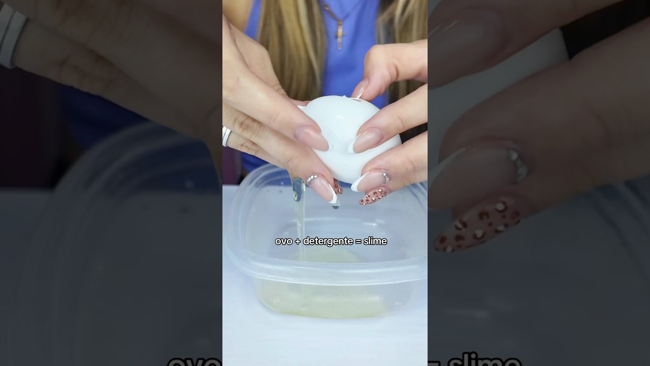 Slime com s&oacute; dois ingredientes #slime