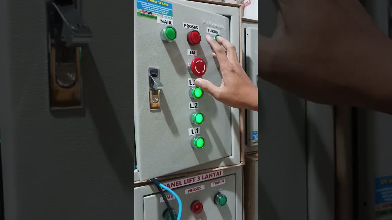 Premium Panel Lift 2 lantai 3 lantai dengan indikator posisi keranjang + Auto Finder sistem Smg ****